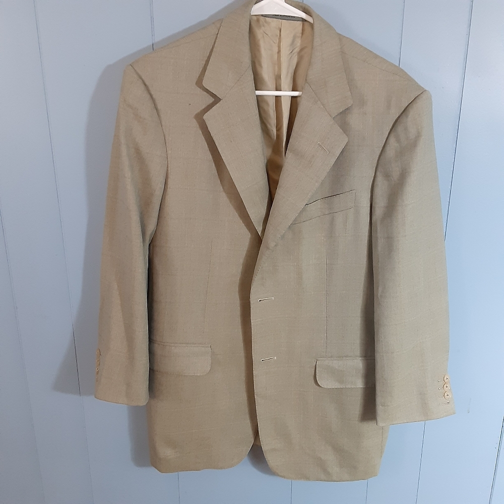 Ermegildo Zegna Tan Blazer 40 Regular